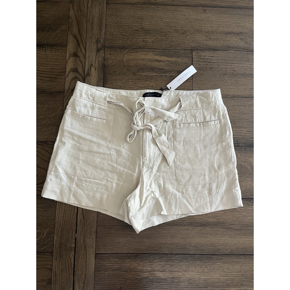 Sanctuary Shorts 100% Linen Shorts Beach Summer Preppy Nautical 28 NWT